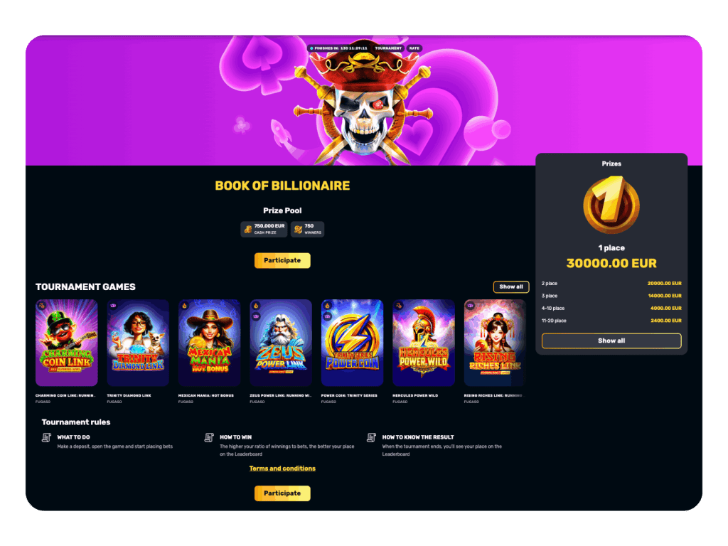 rocket play casino online tournaments